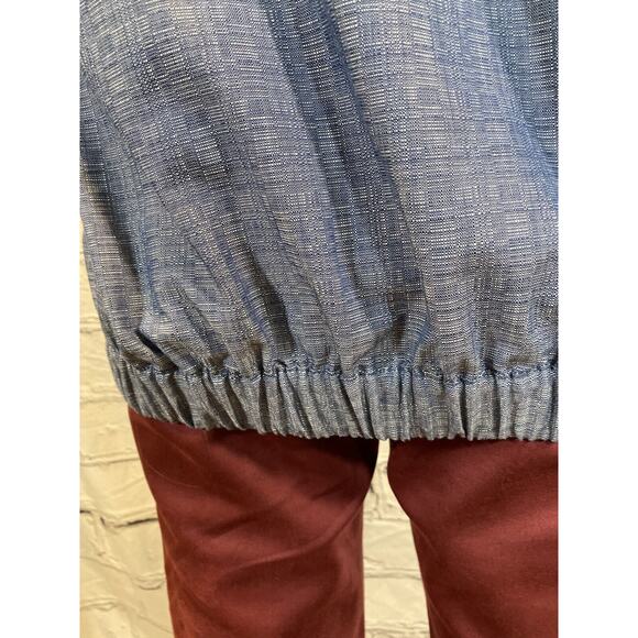 DEREK LAM jacket zip short sleeve denim High Neck Size S Hooded pockets - Picture 7 of 12